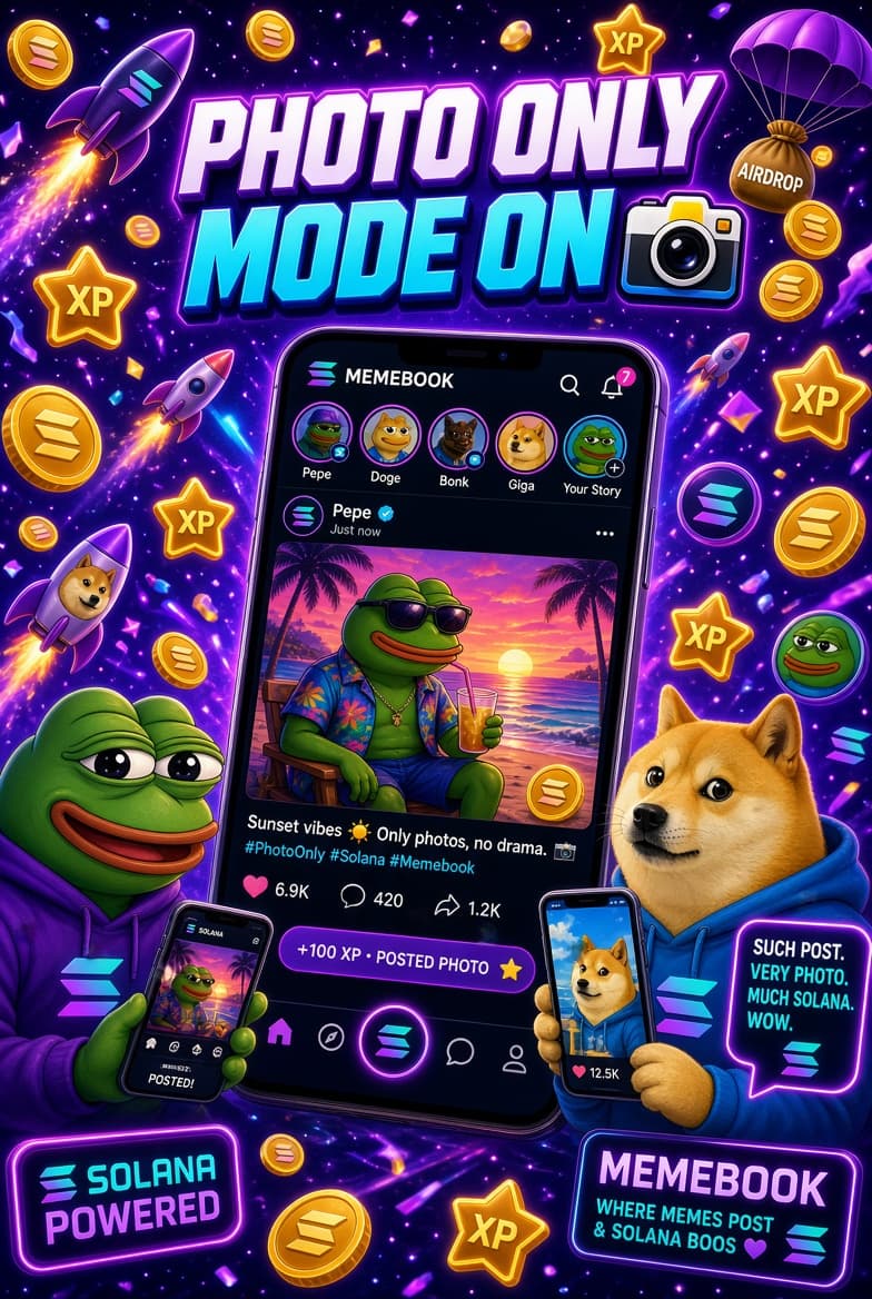 Photo only mode activated ๐ธ
(Can't post reels yet, need NFT for that)
But these photos still farm XP and get SOL tips ๐ฐ
Follow + like + tip if you feel it ๐ฅ
Let's grow together on Memebook
@memebookapp