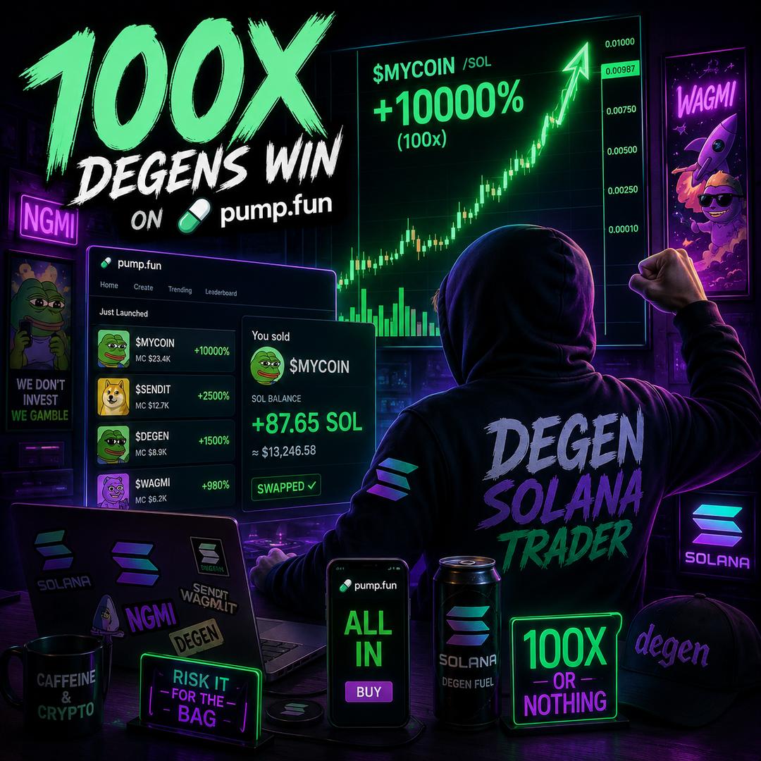 ๐ 100x isn't luck. It's conviction.
While everyone was fading, the degens were buying.
๐ Survive the rugs.
๐ Catch the runners.
๐ฐ Take profits.
โก Repeat.
Pump.fun is where legends are made.
Who's hunting the next 100x? ๐