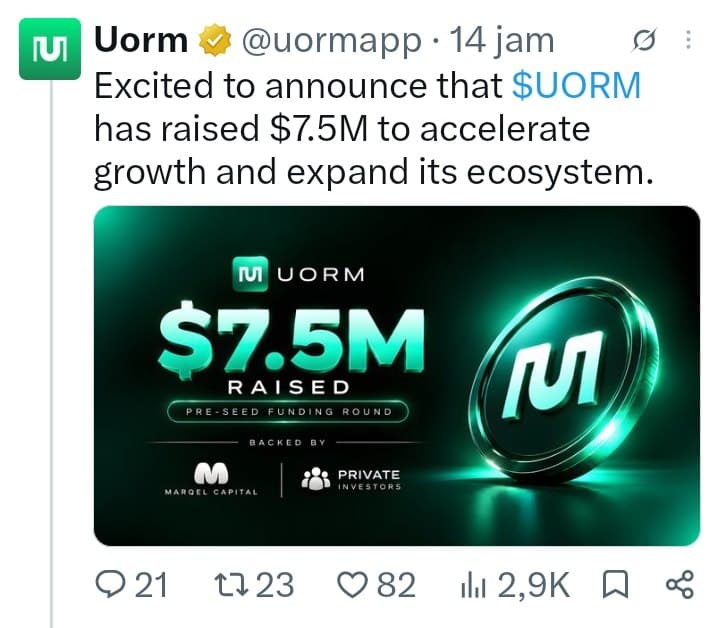 đ˘ New Airdrops : UORM
đˇ Reward: Points & Token (Confirmed)
âĄď¸ Register : https://uorm.app/i/840B91DB
âď¸ Download APP
âď¸ Code : 840B91DB
âď¸ Start mining and open lucky Box
âď¸ Check in daily and got more points,
âď¸ Done