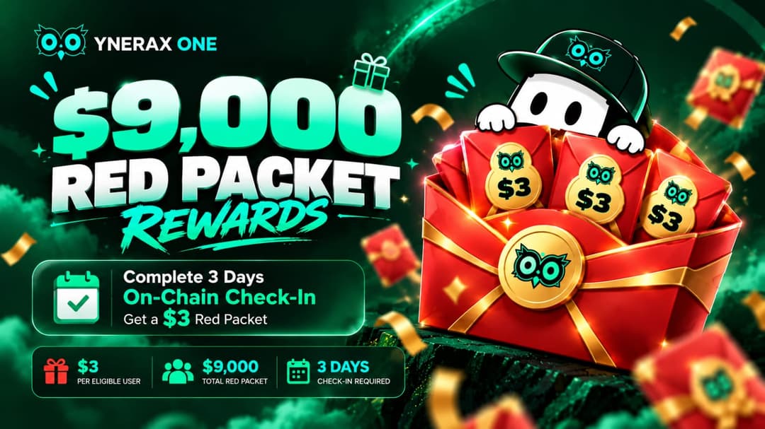 π¨ $YNX $9,000 Red Packet is LIVE! π
Complete 3 days of On-Chain Check-In and grab your $3 reward. π₯
https://www.ynerax.one/?ref=544CX9
Code: YNX-SBT2-D5ZN
Donβt miss it! π¦π @yneraxone