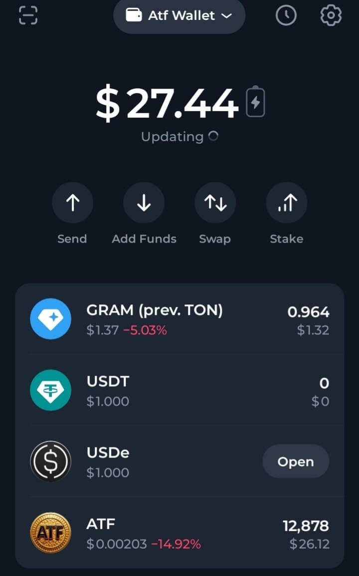 Don't miss guys
Click below link start bot
https://t.me/ATF_AIRDROP_bot?start=793526053
start free mine
Connect to keeper wallet
Submit full tasks
Per 2 hours tasks section earn ATF
Withdrawal max without problem
Share ref link