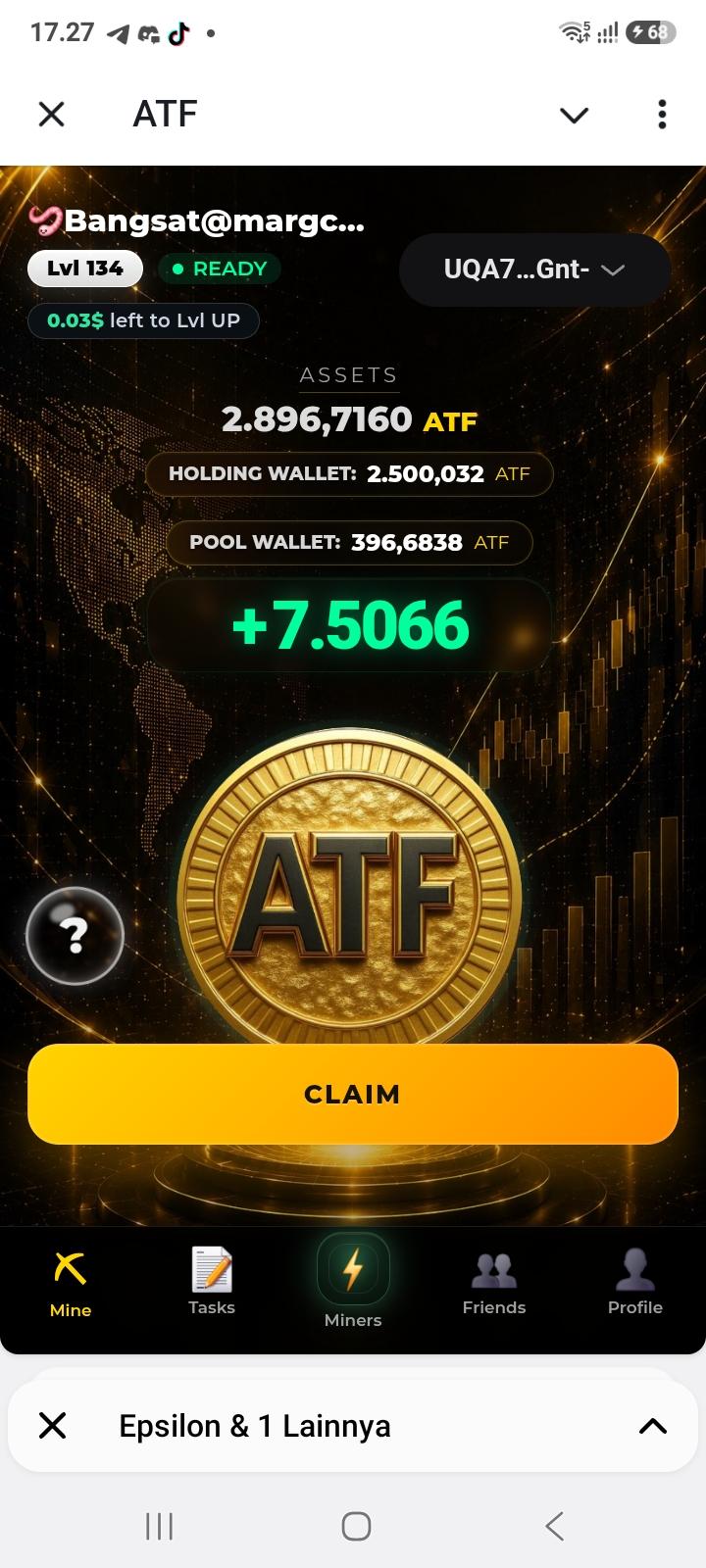 ATF to the Rp.100
https://t.me/ATF_AIRDROP_bot?start=6901545664
