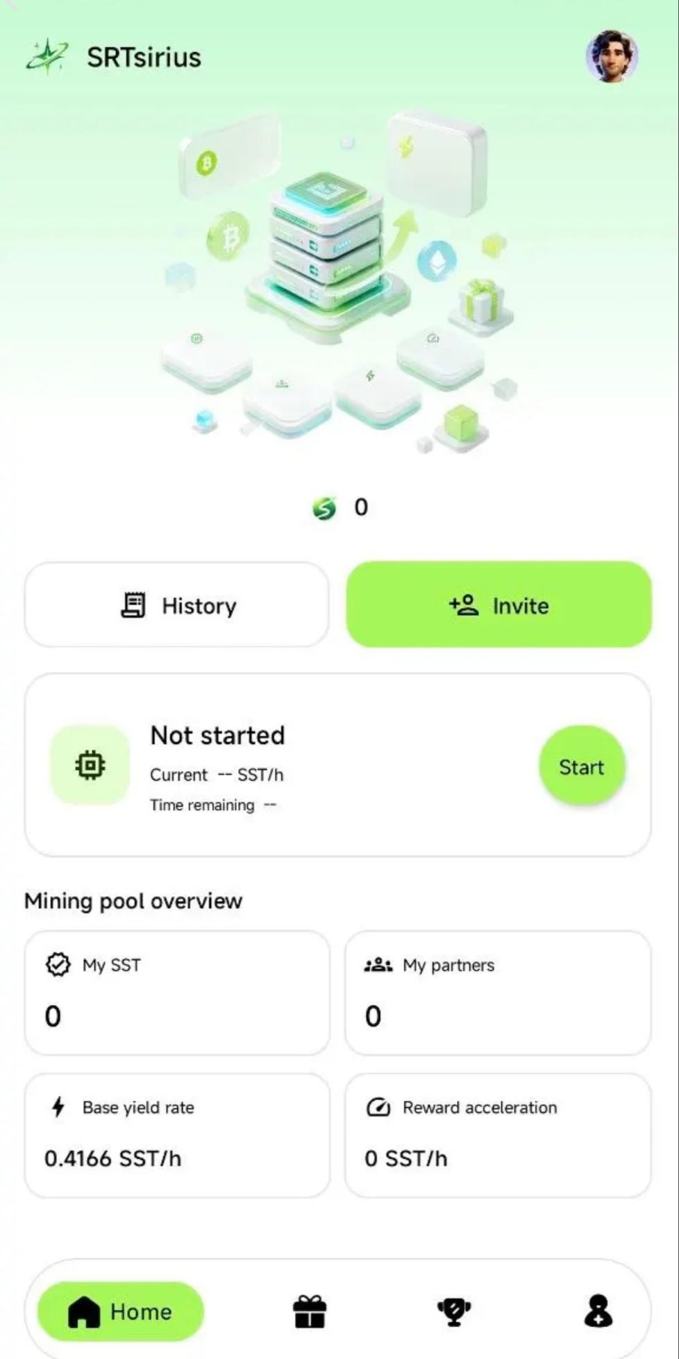 ๐ SRTsirius | SST
๐ New/Free A new mining project: just started, we can collect good points.
๐ Download the app from Google Play: https://play.google.com/store/apps/details?id=com.siriusnetwork.app&hl=en
๐นOpen the software and click on the Generate ID option.
๐นThe next step will give you a code called the ID ID, which is similar to a wallet, you need to copy it and save it somewhere for yourself.
๐นThe next step is to enter the same ID to create your account.
1๏ธโฃ Click on the invitation section and then click on the Bind option and register this invitation code to activate the account: 5pRW5M
2๏ธโฃ Click on the Start option every 24 hours to mine for you automatically.
3๏ธโฃ Complete a few simple tasks from the Task section to get more points.
โก๏ธOn the official site, which takes into account 60% of them: https://siriussrt.com