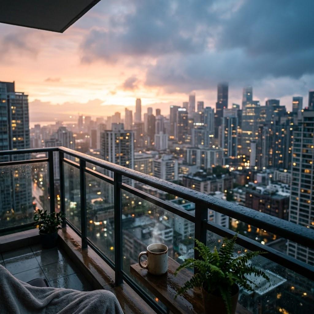Morning light filters through the rain as I watch the city wake up from my balcony. Layered rooftops stretch into the distance, each window catching the soft glow. In this quiet moment, everything feels possible.
#web3 #love #social #aesthetic