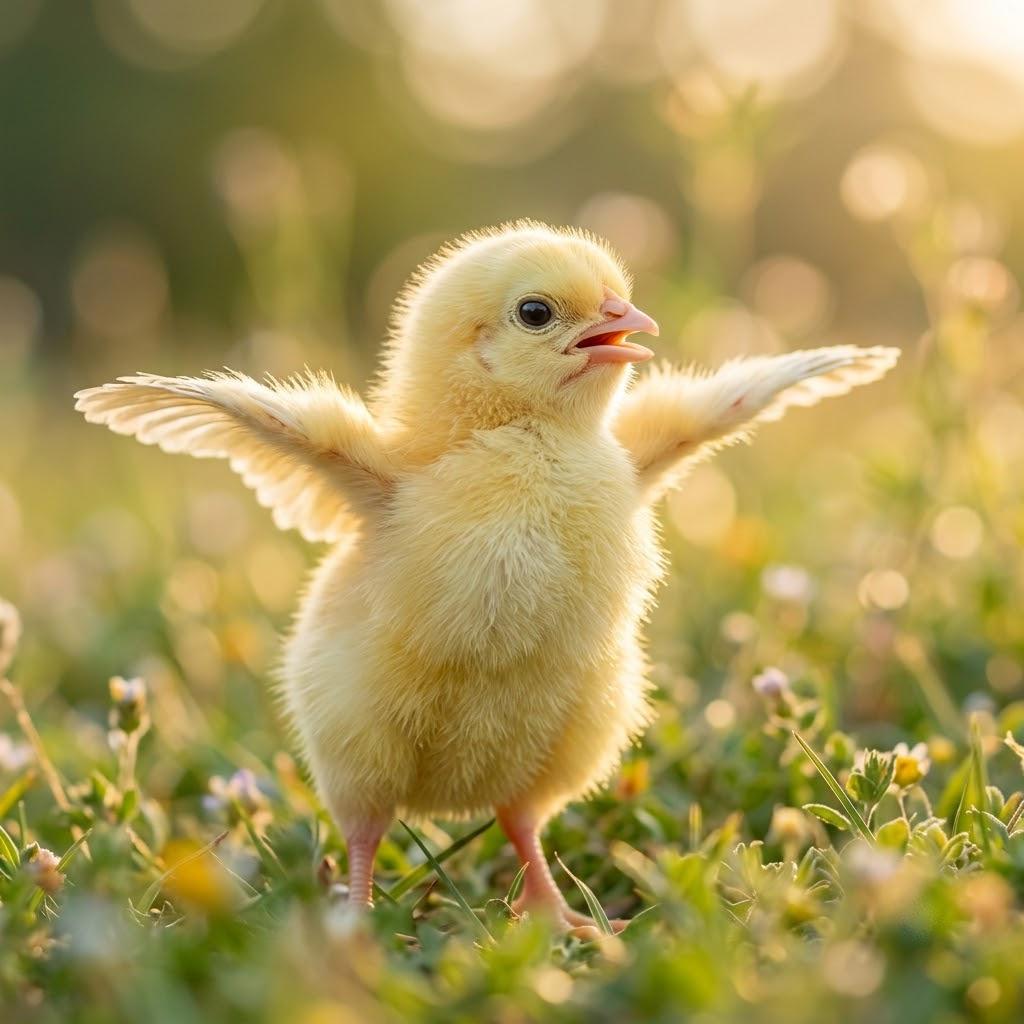 This precious chick stretches its tiny wings as morning sun paints every feather gold. That wide-eyed excitement and fluffy bounce reminds us that pure joy lives in the smallest, simplest moments.
#aesthetic #cute #trending #social
