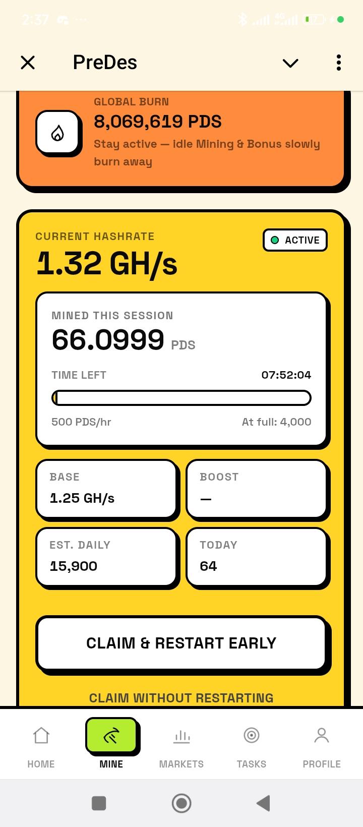 Join PreDes mini app and start mining ⛏️ 

https://t.me/PreDesMiningBot?startapp=ref_SDL8WBN6 (2 of 2)