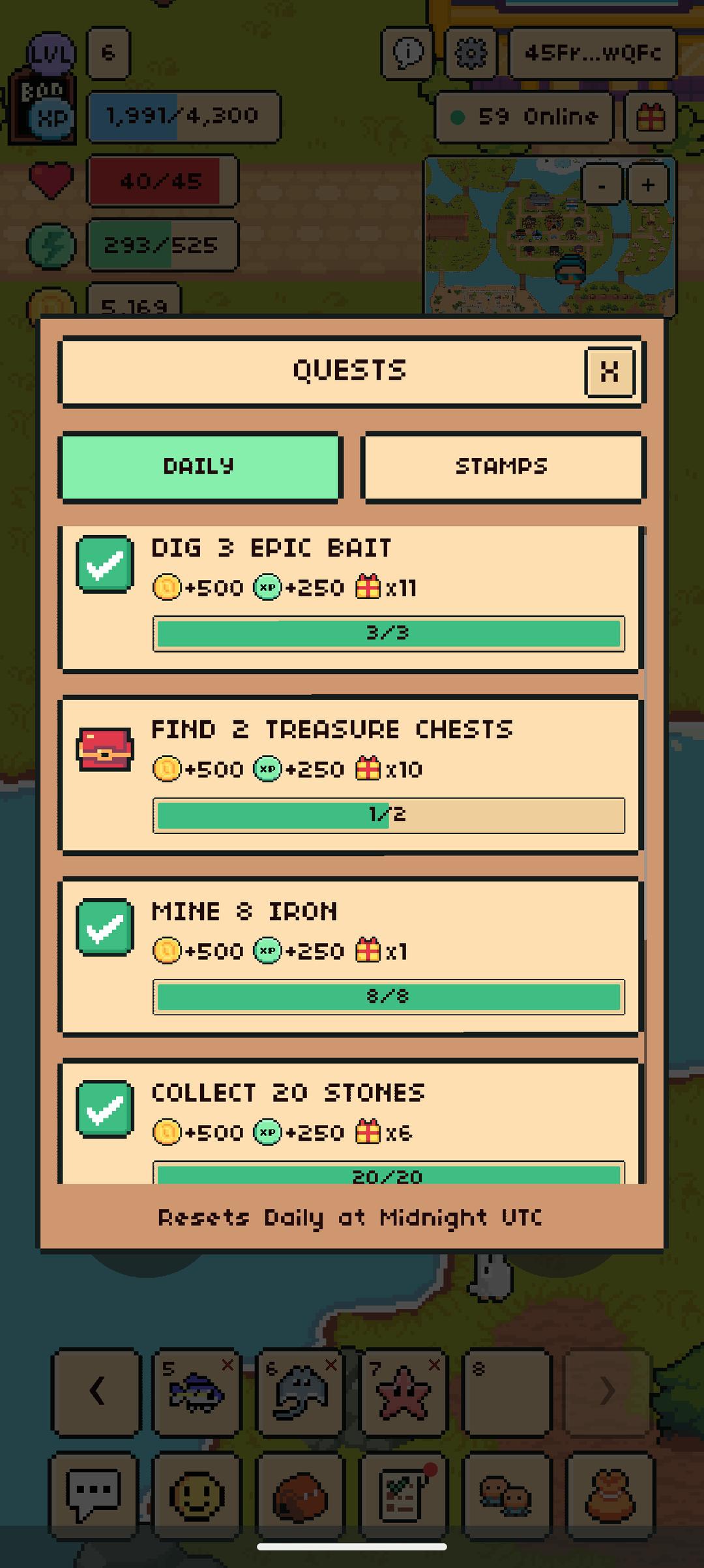 one more chest and I done a daily quests. and you?
