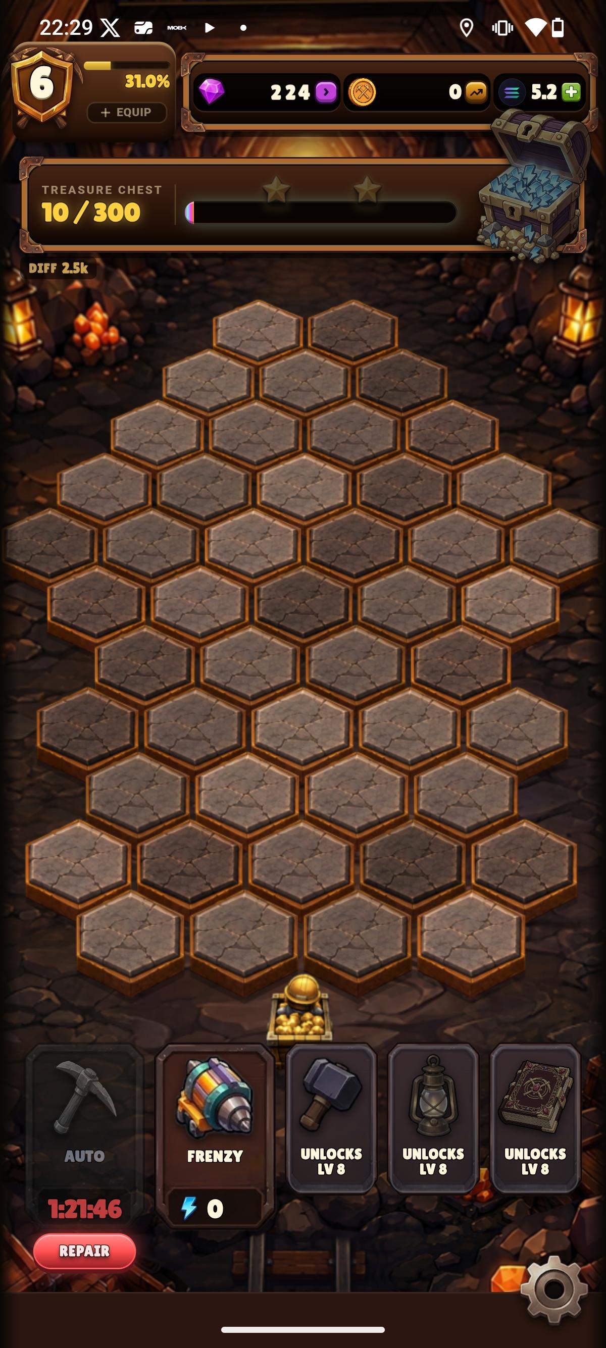 Gold rush... download from dapp Store.