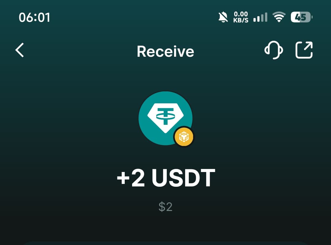 Alhamdulilla Rcv $2 USDT from Airdrop bot