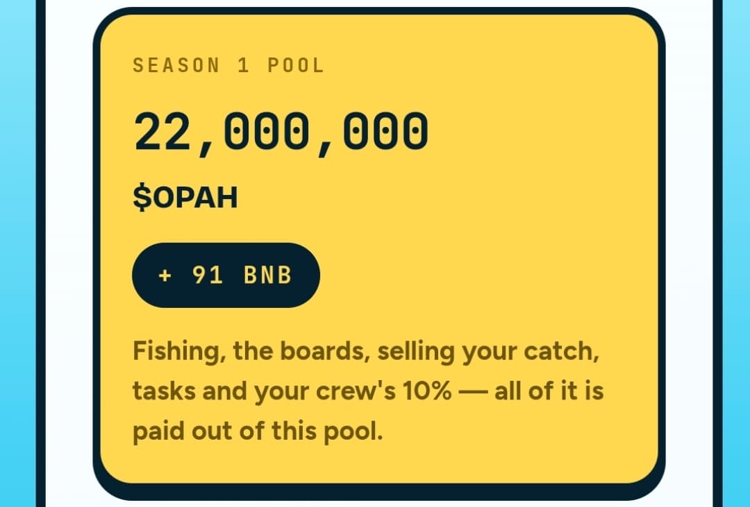 OPAHREX SEASON 1 | Reward $OPAH & $BNB For Participant 🎁

Register:
https://opahrex.app/?ref=VM5L28

➖ Get EARLY ACCESS
➖ Login Using Google Or X
➖ Complete All Task (Just Click)
➖ Done