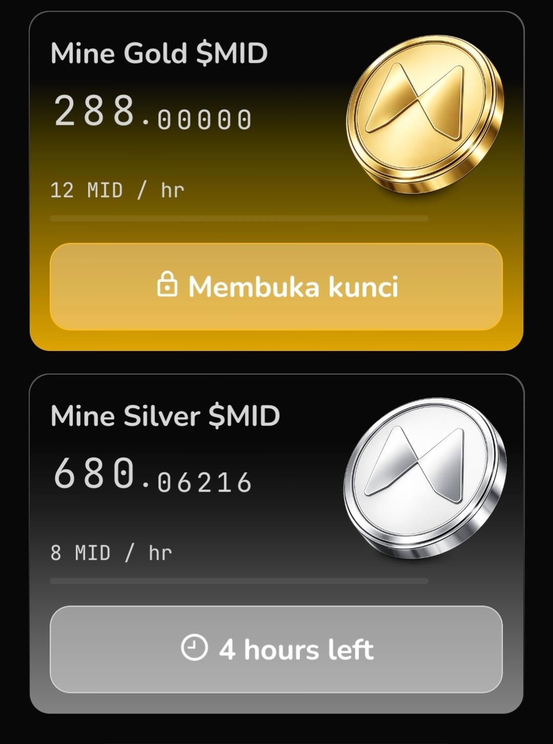 🧩MINING MIDAS
EARN $MID
Daftar with goggle
https://play.google.com/store/apps/details?id=com.mine.midas
Kode : 37SA30 ( GET 50 $MID)
- Start mining
- Complete taks
- Done