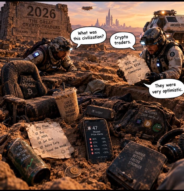 Archaeologists in 2076:
โSo what happened to the crypto traders?โ
โThey spent 50 years waiting for BTC to break the next resistance.โ ๐
Some things never change. ๐