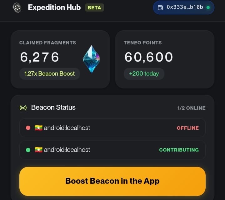 Teneo runing nide
🚀 browser +extension 
https://dashboard.teneo.pro/auth/signup?referralCode=Ful23