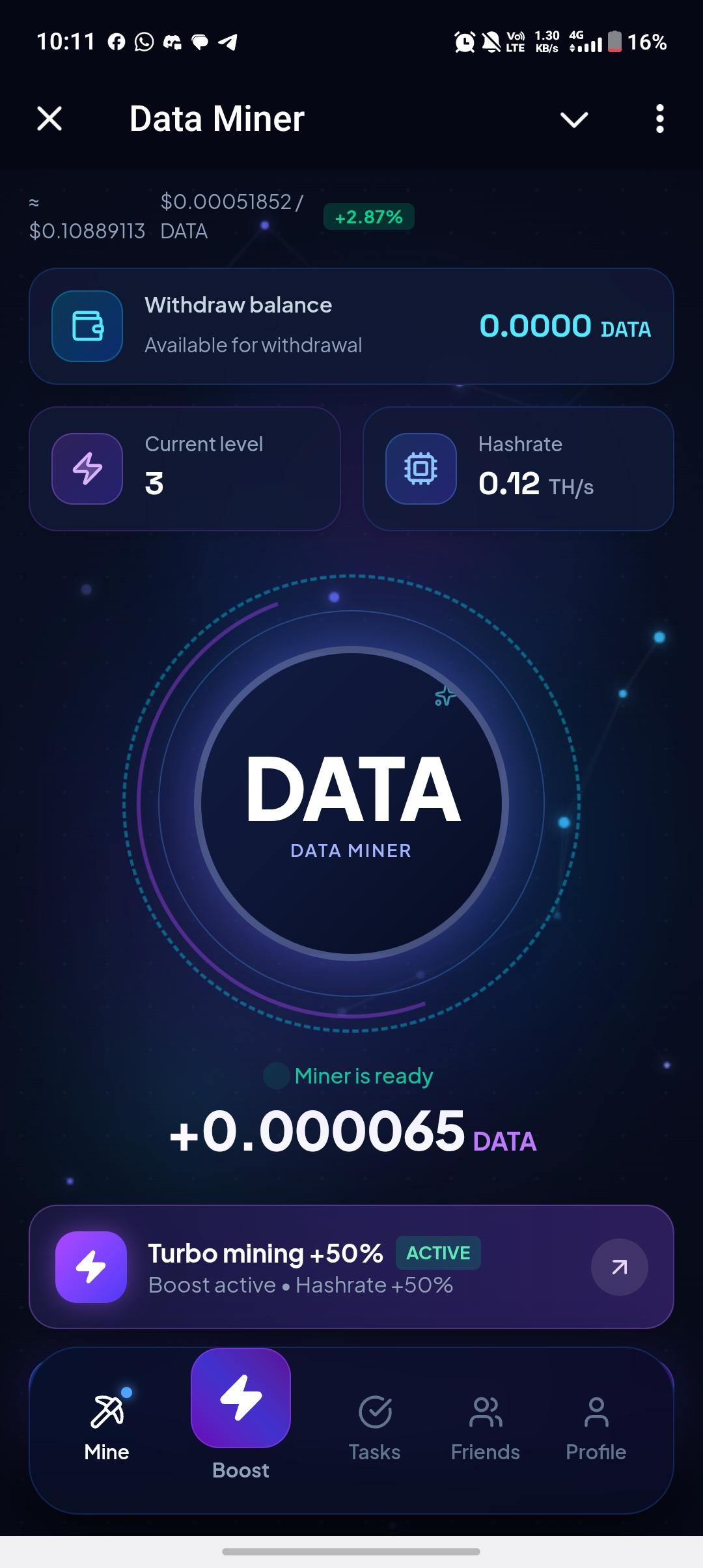 https://t.me/Datamineer_bot?start=DATAX1X1CZ
join now . instant sell minimum withdrawal 500 data