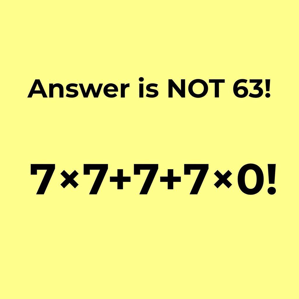 Answer is not 63!
Simplification Math Test 💯