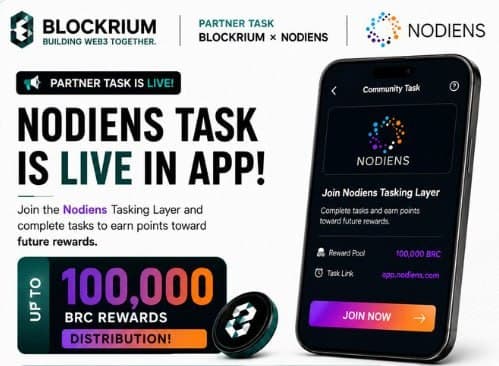 Nodiens × Blockrium - Pool 100,000 $BRC https://t.me/airdrop4hunter2023/9733