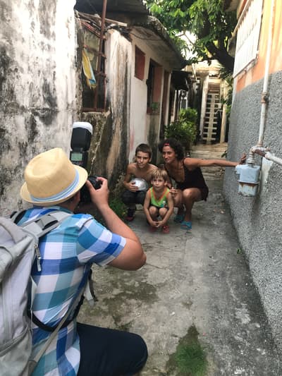 First visit to Cuba meeting friendly locals.