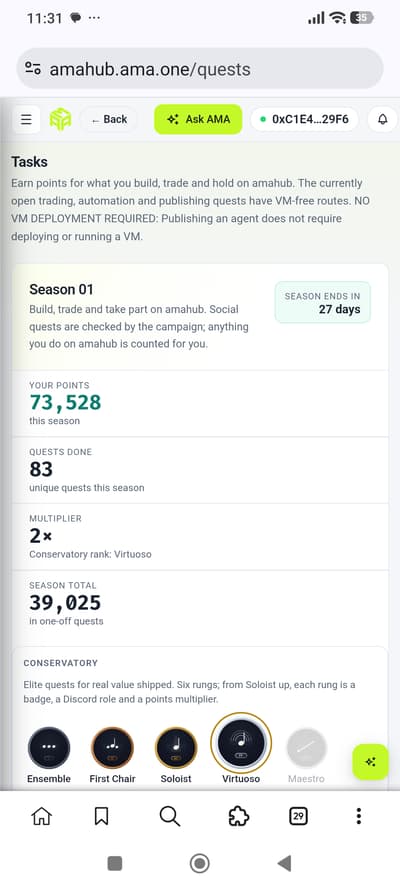 https://amahub.ama.one/quests?ref=5Y3GENYH