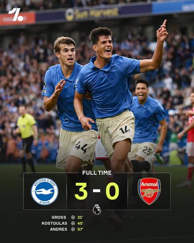 Brighton STUN the Premier League champions with a brutal display over Arsenal 😳