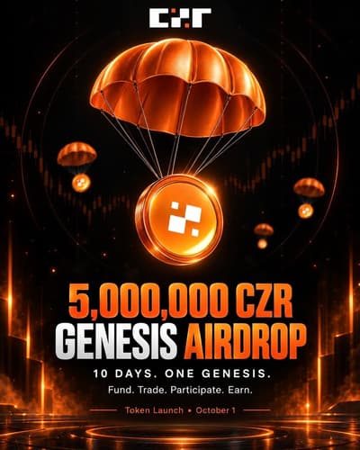 📢 CZR Exchange Genesis Airdrop Is LIVE 
🔥 Reward 5,000,000 CZR

👤 Join Now : 
https://airdrop.czrex.com/airdrop?referral_code=ITZDAMM

• connect evm wallet 
• connect account x & telegram 
⁉️ How to complete task :
• register czr exchange account 
• submit task post about token czr on x ( use hastag #czrtoken #czr )
• connect dc
• daily cekin 
• done 

‼️ EVENT ONLY 10 DAY