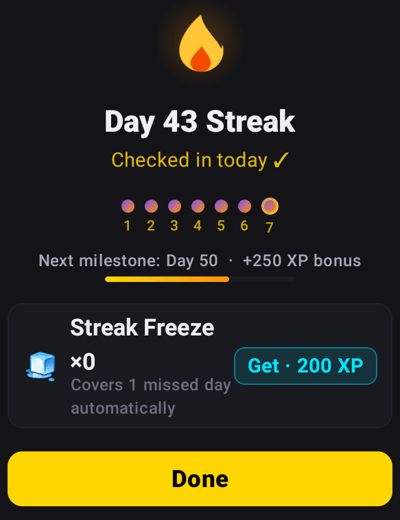 daily check in today