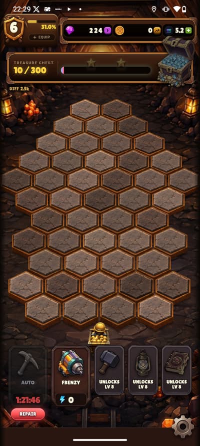 Gold rush... download from dapp Store.