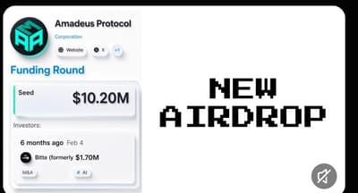 🛎️ AmaHub Airdrop — Season 01 is live

New project, fresh season, 

💰 Amadeus Protocol — $10.20M raised

🎁 Airdrop rewards confirmed
How to join:

1️⃣ Connect your EVM wallet
2️⃣ Connect your Amadeus wallet
3️⃣ Complete social tasks
4️⃣ Check in daily
5️⃣ Done ✅

👉  https://amahub.ama.one/quests?ref=QY8FDL7M