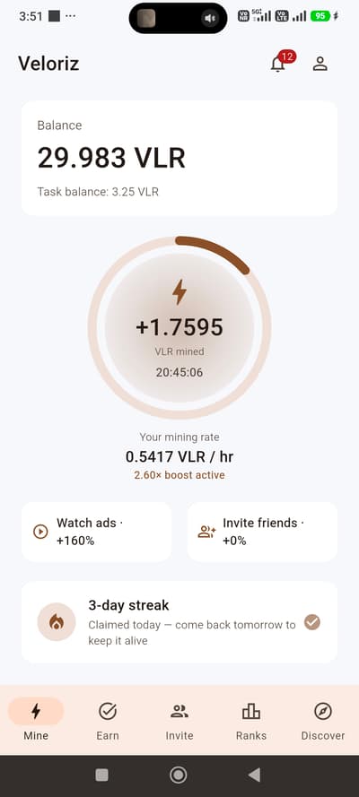 Join me on Veloriz and start mining VLR. Use my code :2FWUCGGQ

https://play.google.com/store/apps/details?id=org.veloriz.app&referrer=2FWUCGGQ