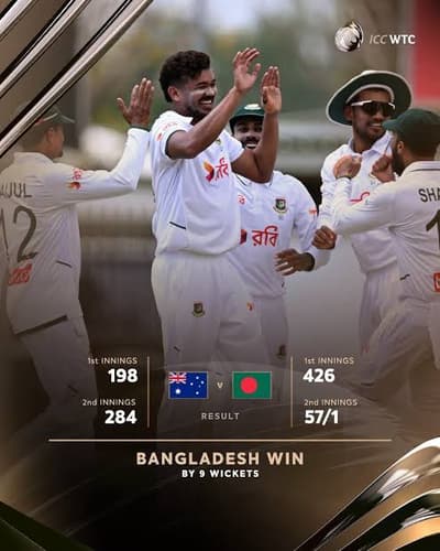 Bangladesh Win By 9 Wickets