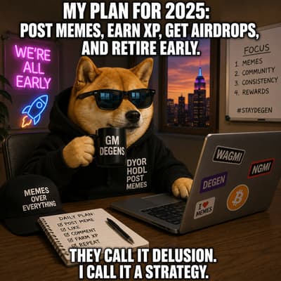 hey call it delusion. I call it a strategy. 😎