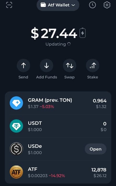 Don't miss guys
Click below link start bot 

https://t.me/ATF_AIRDROP_bot?start=793526053
start free mine

Connect to keeper wallet

Submit full tasks 
Per 2 hours tasks section earn ATF

Withdrawal max without problem

Share ref link