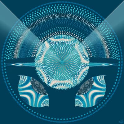 ART on Access Protocol 
by subscription 
Rockpools ~ a five piece set of digital paintings. This is the second piece.

🖼️ Tidal Flow