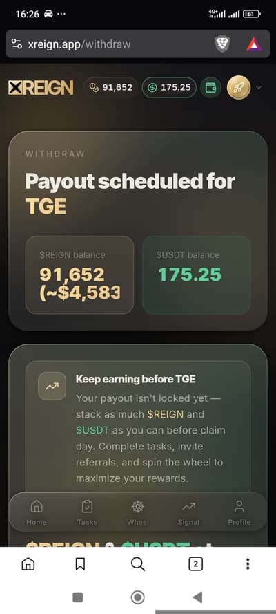 DON'T JUST SEE MY XREIGN ALLOCATION

YOU MUST TAKE ACTION NOW

XREIGN TGE WILL BE HAPPEN ON 1ST SEPTEMBER 2026

IT'S 15 DAYS LEFT, THERE IS STILL TIME TO JOIN

JOIN XREIGN NOW

bit.ly/X-REIGN

bit.ly/X-REIGN

bit.ly/X-REIGN