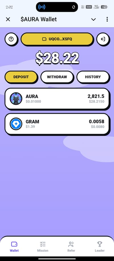 join now $AURA wallet
https://t.me/auraAidropWalletBot?start=8719284712