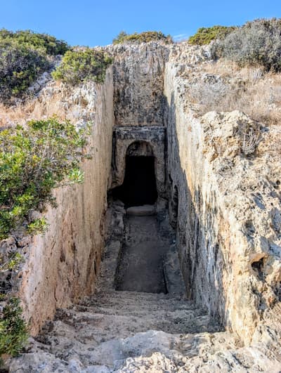 The entrance to one of several ancient tombs not far from my home