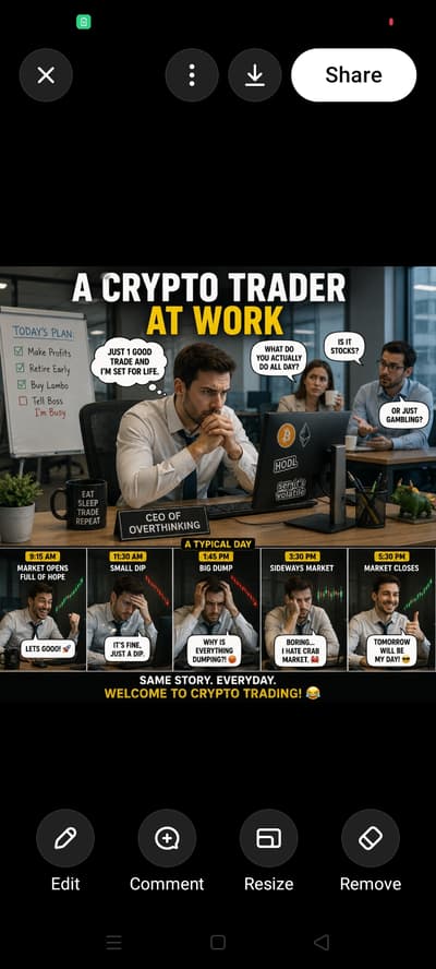 My boss thinks I spend all day working on spreadsheets.

The spreadsheet: 📊
BTC/ETH charts + “one last trade” + emotional damage.

Corporate life 🤝 Crypto trading 😂