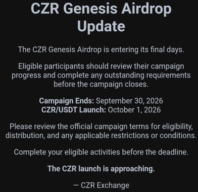 https://airdrop.czrex.com/airdrop?referral_code=6VZLJXC2