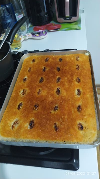 😎🔪 This time, I made a walnut kadayıf 🔪😎 
😎🔪  dessert; does anyone want to taste it? 🔪😎