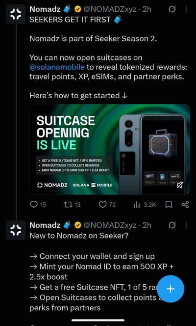Well this was a waste for me. Claiming the suitcases last year costed SOL and now opening them cost more SOL to get points and 3rd party perks 😑