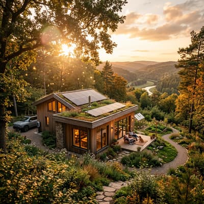 As golden hour settles over this smart home nestled among trees, warm sunlight creates magic. Here, sustainable living isn't sacrifice—it's serenity. Technology serves nature, not the other way around. This is the peaceful future we've been dreaming of.

#solana #viral #cute #beautiful