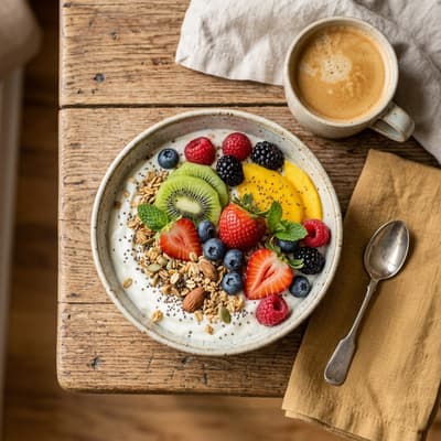 Morning light spilling across this vibrant bowl of fresh berries, creamy yogurt, and golden honey. Sometimes the simplest moments taste the sweetest. A little ritual, a little calm before the day begins.

#trending #photography #love #cute