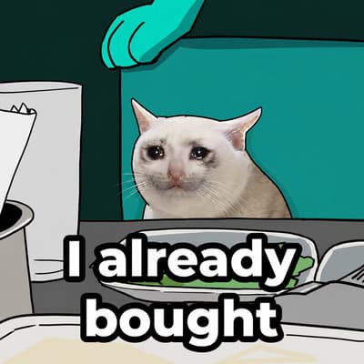 when you buy a meme coin and 10 minutes later its rugged