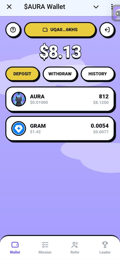 Join Now 👇
https://t.me/auraAidropWalletBot?start=952079540