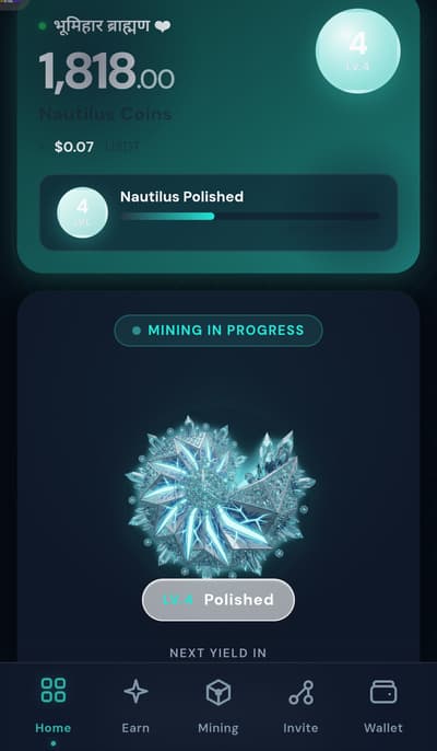 Nautilus Mine is giving withdraw
Min Withdraw 1000 
                   10k = 1 $
Join Now 👇
https://t.me/NautilusMineBot/mine?startapp=952079540