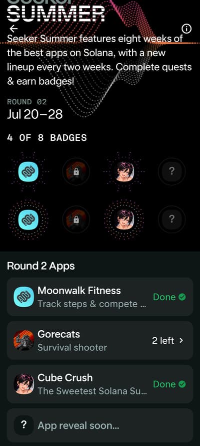 4/8 badges , halfway through