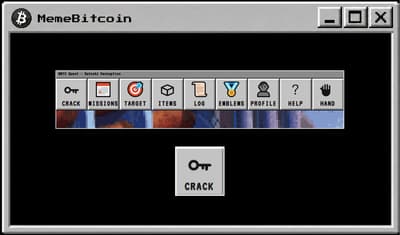 Memebitcoin
📌Project built by k$ Memecore

Link: https://www.memebitcoin.org/register?r=6phswca7

- Connect X
- Complete a few simple tasks
- Fill in email + EVM wallet address
- Go to Crack > search for codes 10 times a day
- Go to Missions and complete 3 tasks
 ✅️Done