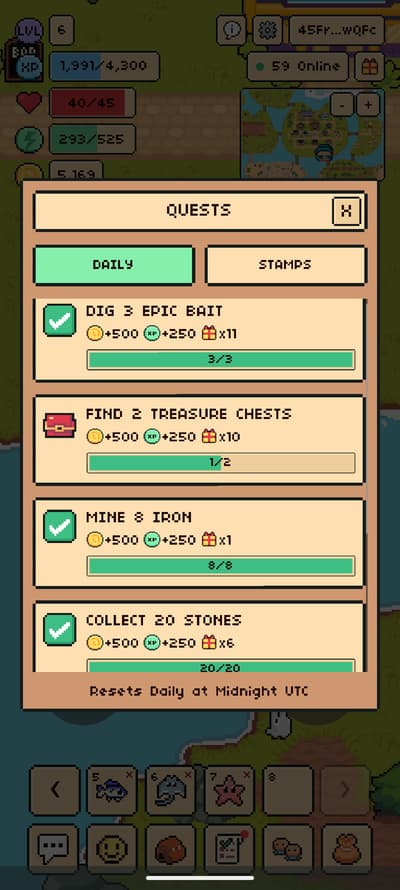 one more chest and I done a daily quests. and you?
