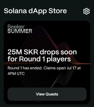Congrats 🎉 to everyone who completed the Seeker Summer Round 01 Quest! ✅