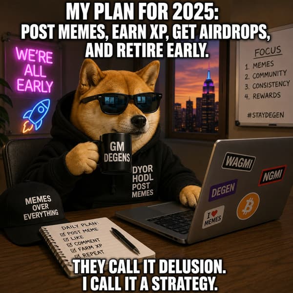 hey call it delusion. I call it a strategy. 😎