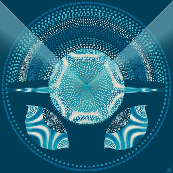 ART on Access Protocol 
by subscription 
Rockpools ~ a five piece set of digital paintings. This is the second piece.

🖼️ Tidal Flow